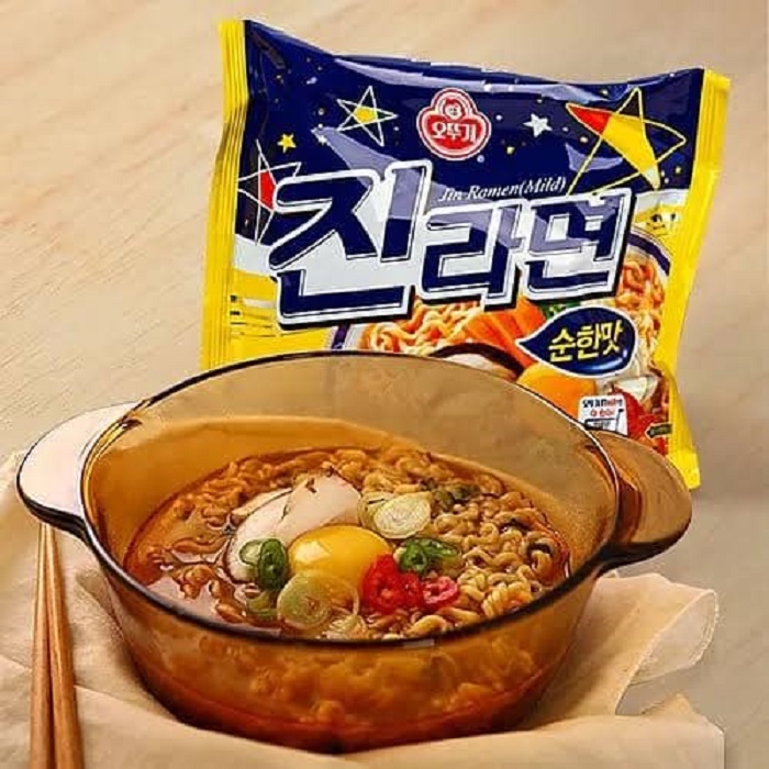 Купити корейську локшину швидкого приготування Jin Ramen (Mild