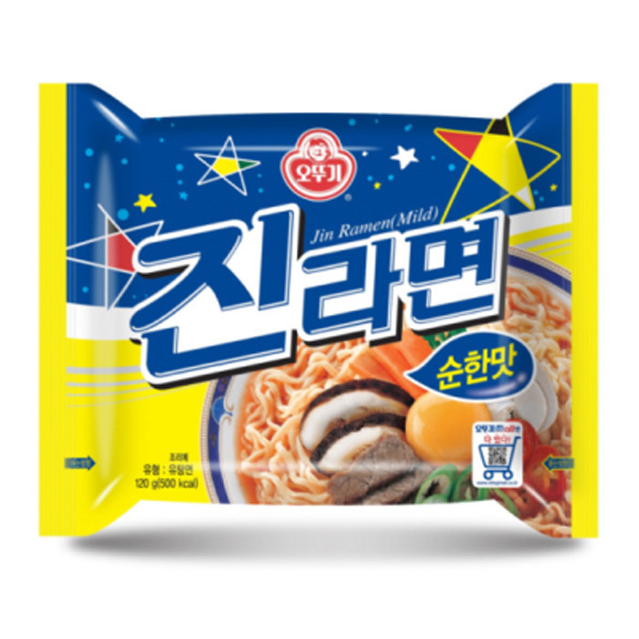 Купити корейську локшину швидкого приготування Jin Ramen (Mild