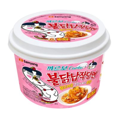 Локшина Buldak Carbonara Glass Flat Noodles Samyang Локшина Buldak Carbonara Glass Flat Noodles Samyang
